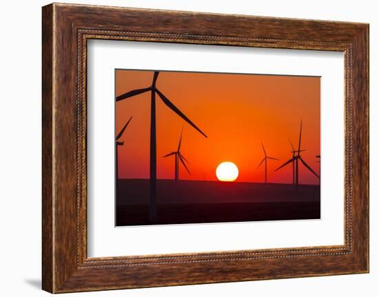 Washington, Walla Walla. Windmills. Stateline Wind Project-Brent Bergherm-Framed Photographic Print