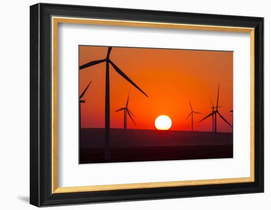 Washington, Walla Walla. Windmills. Stateline Wind Project-Brent Bergherm-Framed Photographic Print