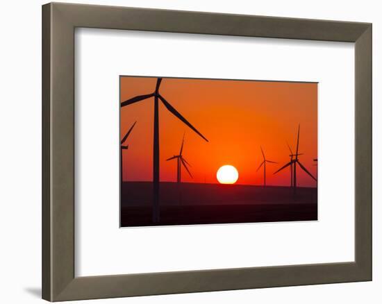 Washington, Walla Walla. Windmills. Stateline Wind Project-Brent Bergherm-Framed Photographic Print