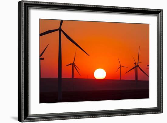 Washington, Walla Walla. Windmills. Stateline Wind Project-Brent Bergherm-Framed Photographic Print