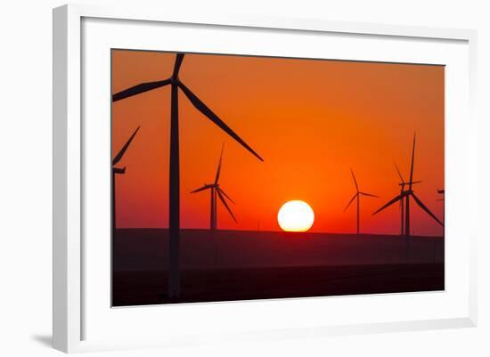 Washington, Walla Walla. Windmills. Stateline Wind Project-Brent Bergherm-Framed Photographic Print