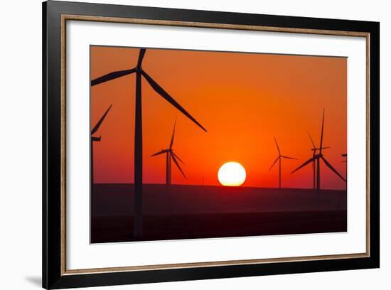 Washington, Walla Walla. Windmills. Stateline Wind Project-Brent Bergherm-Framed Photographic Print