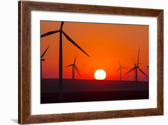 Washington, Walla Walla. Windmills. Stateline Wind Project-Brent Bergherm-Framed Photographic Print