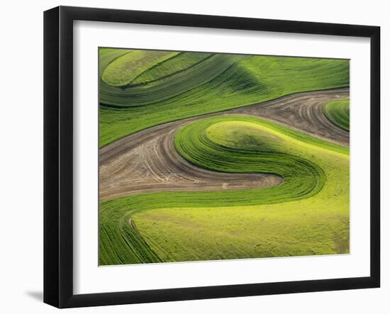 Washington, Whitman County. Aerial Photography in the Palouse Region of Eastern Washington-Julie Eggers-Framed Photographic Print