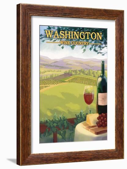 Washington Wine Country-Lantern Press-Framed Premium Giclee Print