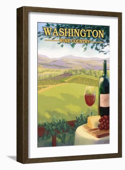 Washington Wine Country-Lantern Press-Framed Art Print