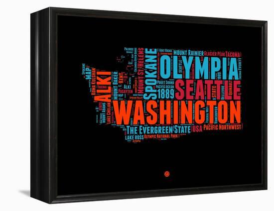 Washington Word Cloud 1-NaxArt-Framed Stretched Canvas