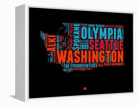 Washington Word Cloud 1-NaxArt-Framed Stretched Canvas