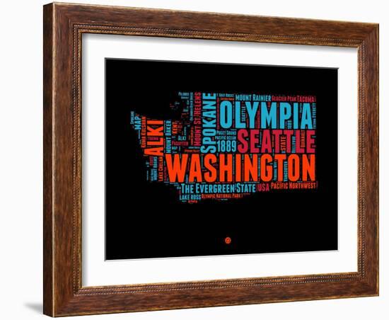 Washington Word Cloud 1-NaxArt-Framed Art Print