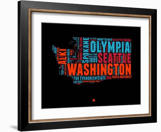 Washington Word Cloud 1-NaxArt-Framed Art Print