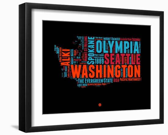 Washington Word Cloud 1-NaxArt-Framed Art Print