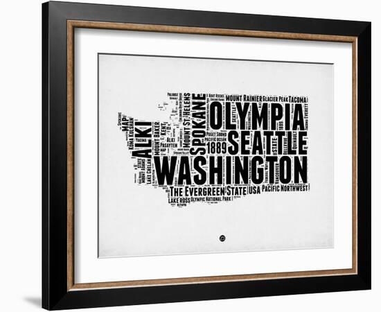 Washington Word Cloud 2-NaxArt-Framed Art Print