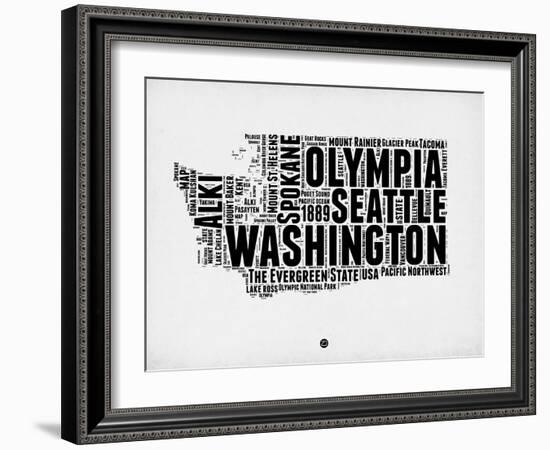 Washington Word Cloud 2-NaxArt-Framed Art Print