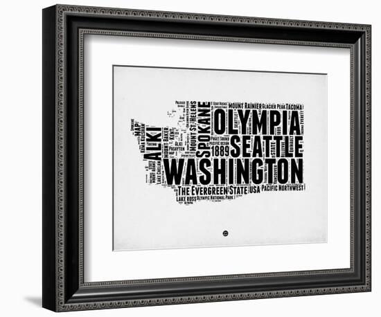 Washington Word Cloud 2-NaxArt-Framed Art Print