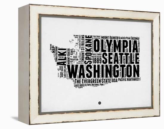 Washington Word Cloud 2-NaxArt-Framed Stretched Canvas