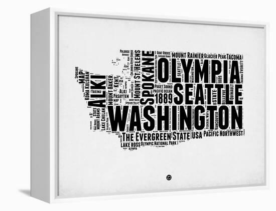 Washington Word Cloud 2-NaxArt-Framed Stretched Canvas