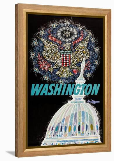 Washington-David Klein-Framed Stretched Canvas