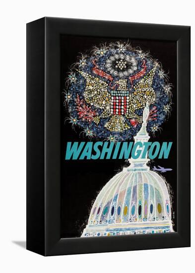 Washington-David Klein-Framed Stretched Canvas