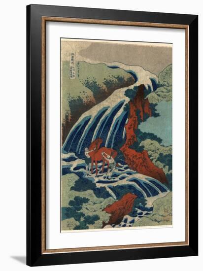 Washu Yoshino Yoshitsune Uma Arai No Taki-Katsushika Hokusai-Framed Giclee Print