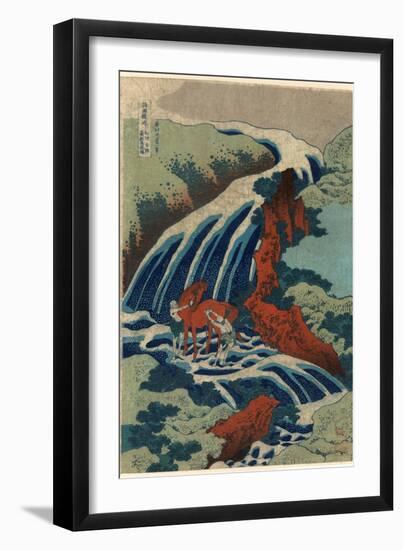 Washu Yoshino Yoshitsune Uma Arai No Taki-Katsushika Hokusai-Framed Giclee Print