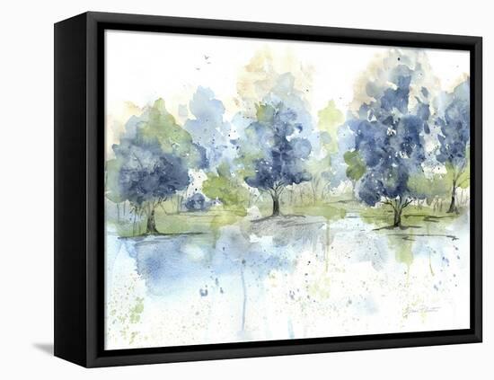 Washy Blue Landscape B-Jean Plout-Framed Premier Image Canvas