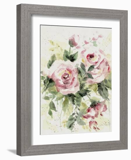 Washy Pink Roses B-Jean Plout-Framed Giclee Print