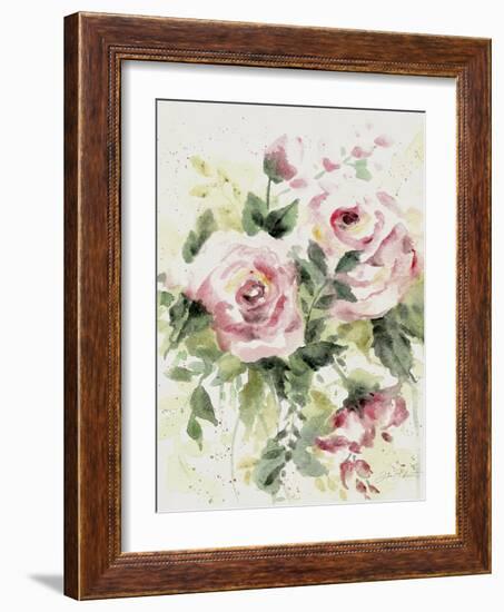 Washy Pink Roses B-Jean Plout-Framed Giclee Print