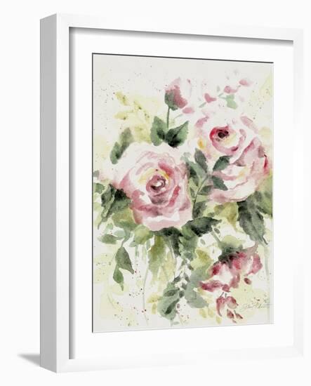 Washy Pink Roses B-Jean Plout-Framed Giclee Print