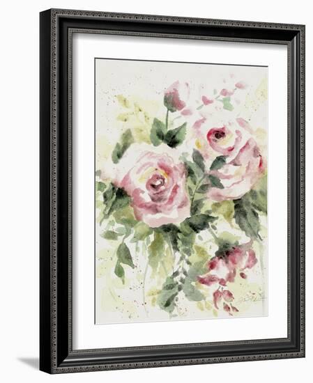 Washy Pink Roses B-Jean Plout-Framed Giclee Print