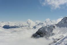 Cloudy Mountain Landscape of Krasnaya Polyana, Sochi, Russia-wasja-Photographic Print