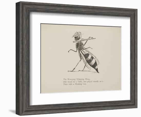 Wasp Playing the Flute From a Collection Of Poems and Songs by Edward Lear-Edward Lear-Framed Giclee Print