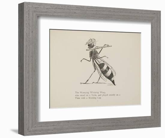 Wasp Playing the Flute From a Collection Of Poems and Songs by Edward Lear-Edward Lear-Framed Giclee Print