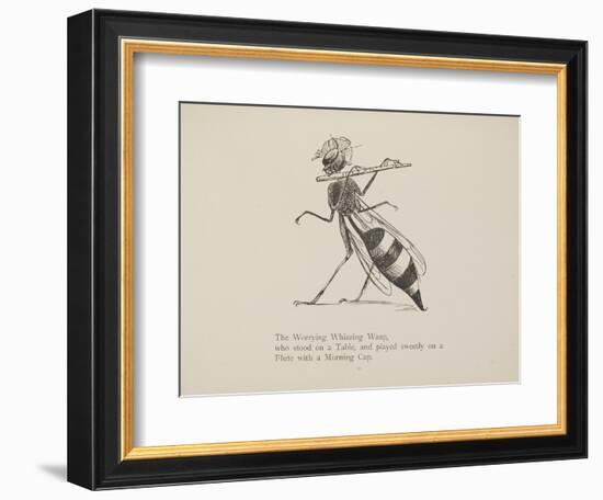 Wasp Playing the Flute From a Collection Of Poems and Songs by Edward Lear-Edward Lear-Framed Giclee Print