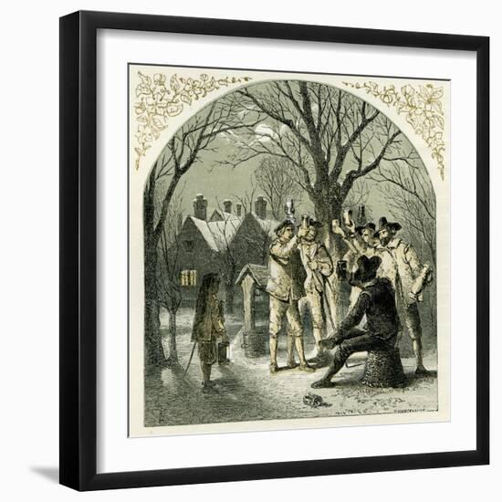 Wassailing fruit trees-Myles Birket Foster-Framed Giclee Print