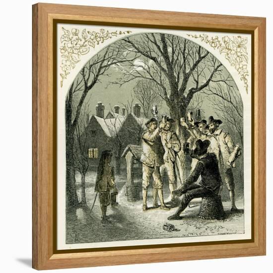 Wassailing fruit trees-Myles Birket Foster-Framed Premier Image Canvas