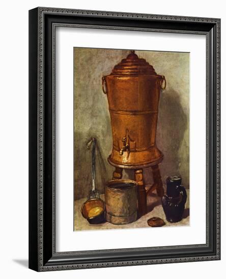 Wasserbehalter-Jean-Baptiste Simeon Chardin-Framed Art Print