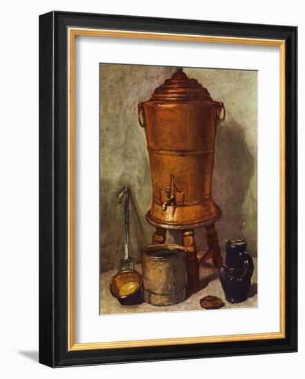 Wasserbehalter-Jean-Baptiste Simeon Chardin-Framed Art Print