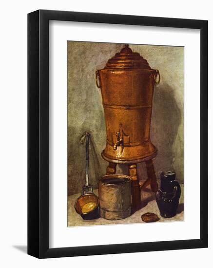 Wasserbehalter-Jean-Baptiste Simeon Chardin-Framed Art Print