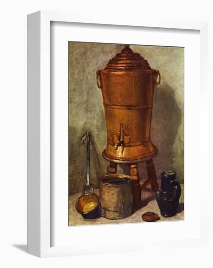 Wasserbehalter-Jean-Baptiste Simeon Chardin-Framed Art Print