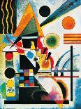 Komposition mit Schachbrettstreifen, 1922-Wassily Kandinsky-Art Print