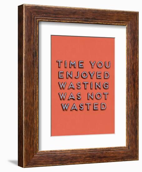 Wasting Time-null-Framed Art Print