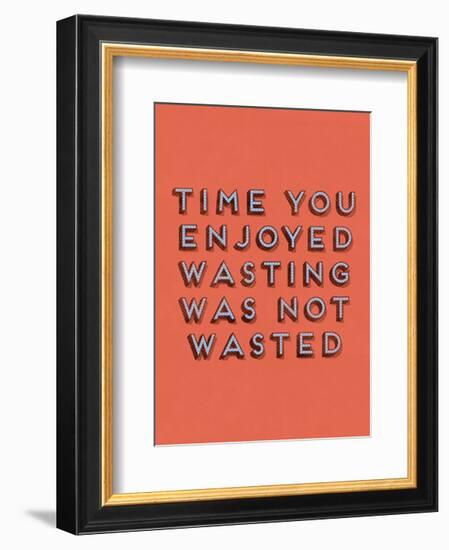 Wasting Time-null-Framed Art Print