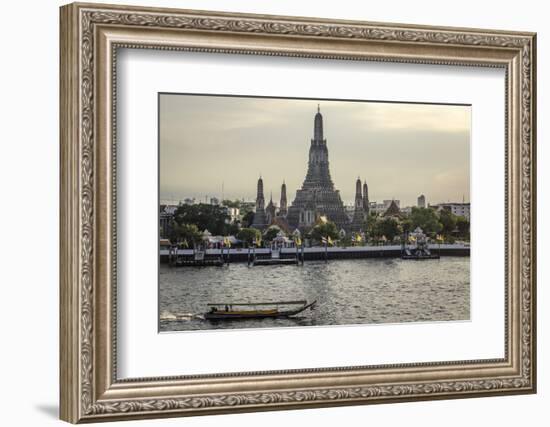 Wat Arun and Chao Phraya River, Bangkok, Thailand-Andrew Taylor-Framed Photographic Print