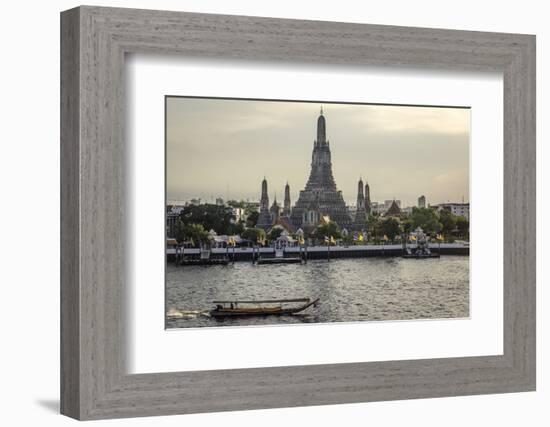 Wat Arun and Chao Phraya River, Bangkok, Thailand-Andrew Taylor-Framed Photographic Print