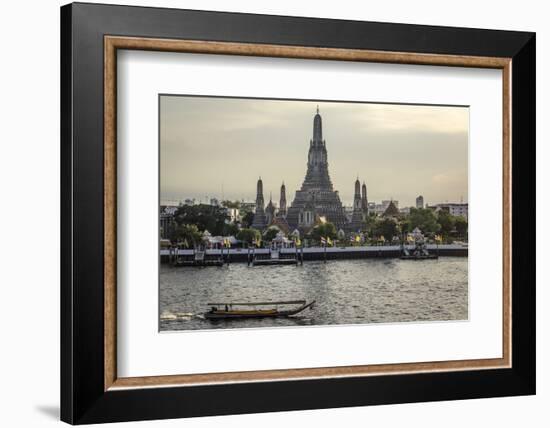 Wat Arun and Chao Phraya River, Bangkok, Thailand-Andrew Taylor-Framed Photographic Print