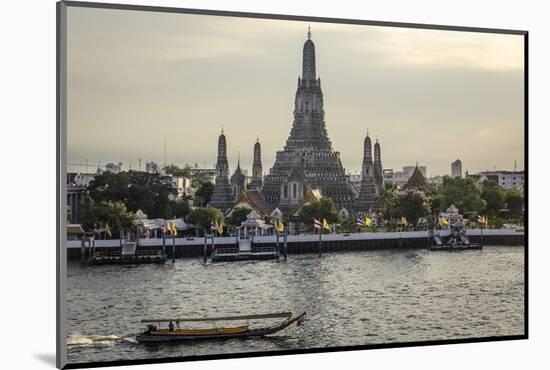 Wat Arun and Chao Phraya River, Bangkok, Thailand-Andrew Taylor-Mounted Photographic Print