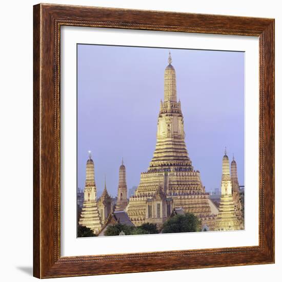 Wat Arun Buddhist temple-Martin Puddy-Framed Photographic Print