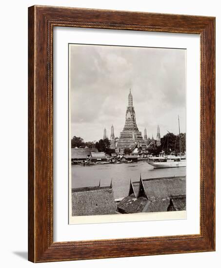 Wat Arun with Chao Phraya River, 1890-Robert Lenz-Framed Giclee Print