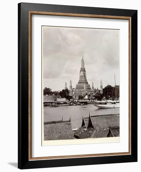 Wat Arun with Chao Phraya River, 1890-Robert Lenz-Framed Giclee Print