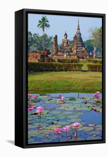 Wat Mahatat, Sukhothai Historical Park, Sukhothai, Thailand, Southeast Asia, Asia-null-Framed Premier Image Canvas